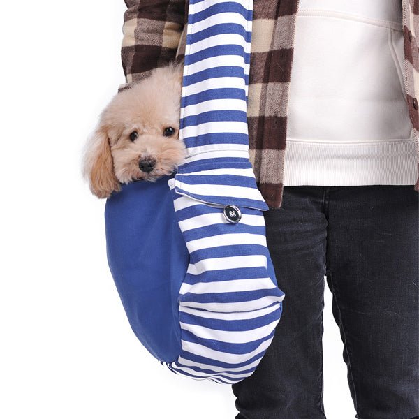 Soft Sling Bag Carrier - Blue - Posh Puppy Boutique