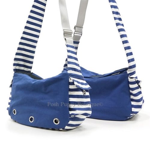 Soft Sling Bag Carrier - Blue - Posh Puppy Boutique