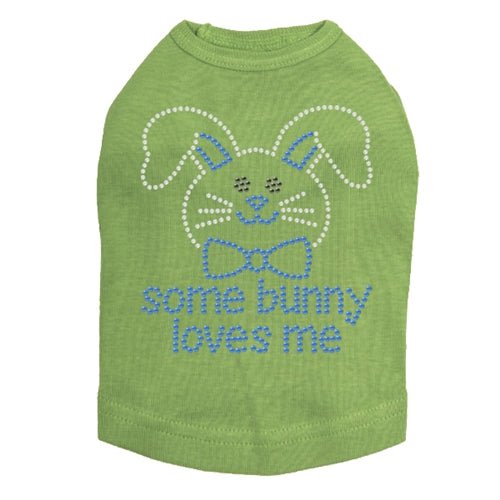 Some Bunny Loves Me Blue Rhinestone Dog Tank - Many Colors - Posh Puppy Boutique