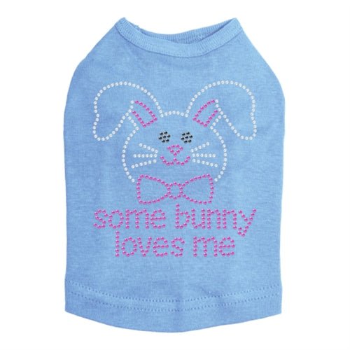 Some Bunny Loves Me Pink Rhinestone Dog Tank - Many Colors - Posh Puppy Boutique