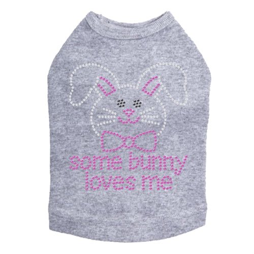 Some Bunny Loves Me Pink Rhinestone Dog Tank - Many Colors - Posh Puppy Boutique