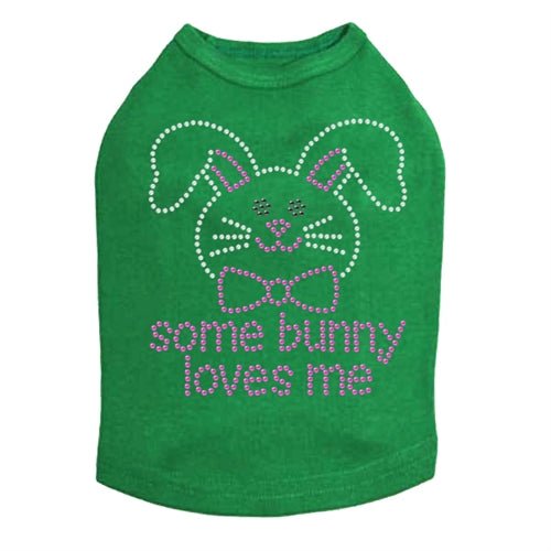 Some Bunny Loves Me Pink Rhinestone Dog Tank - Many Colors - Posh Puppy Boutique