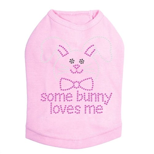 Some Bunny Loves Me Pink Rhinestone Dog Tank - Many Colors - Posh Puppy Boutique