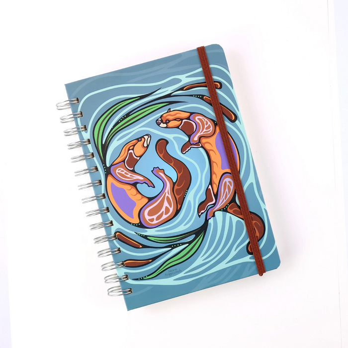 Spiral Journal "Otters Play" by Storm Angeconeb