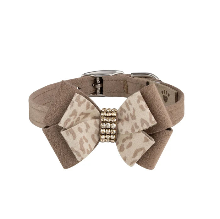 Susan Lanci Baby Cheetah with Gold Giltmore Double Nouveau Bow Collar