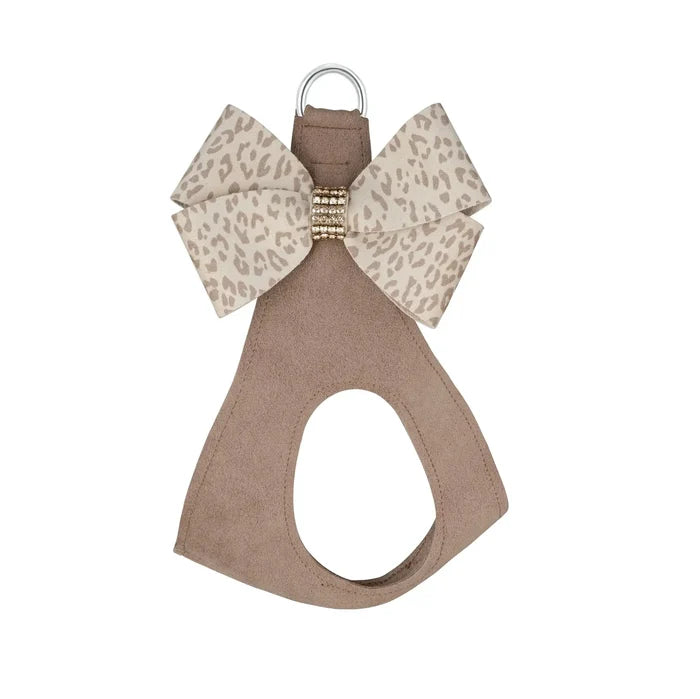 Susan Lanci Baby Cheetah with Gold Giltmore Nouveau Bow Step In Harness