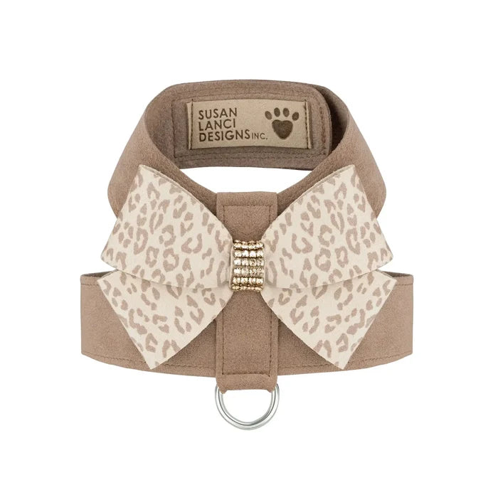 Susan Lanci Baby Cheetah with Gold Giltmore Nouveau Bow Tinkie Harness