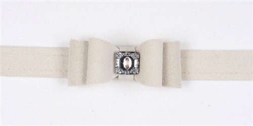 Susan Lanci Big Bow Collection Ultrasuede Collar in Many Colors - Posh Puppy Boutique