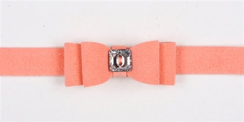 Susan Lanci Big Bow Collection Ultrasuede Collar in Many Colors - Posh Puppy Boutique