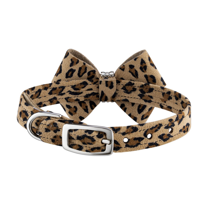 Susan Lanci Cheetah Pearl Giltmore Nouveau Bow Collar in Many Colors