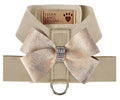 Susan Lanci Doe Tinkie Harness with Champagne Glitzerati Nouveau Bow - Posh Puppy Boutique