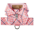 Susan Lanci Peaches N Cream Glen Houndsooth Tinkie Harness with Nouveau Bow - Posh Puppy Boutique