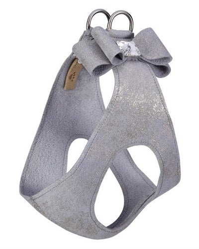 Susan Lanci Platinum Glitzerati Big Bow Step in Harness - Posh Puppy Boutique