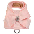 Susan Lanci Puppy Pink Glitzerati Nouveau Bow Tinkie Harness with Puppy Pink Trim - Posh Puppy Boutique