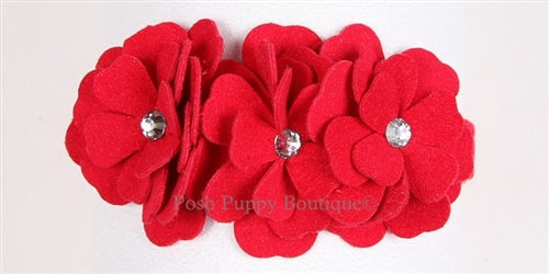 Susan Lanci Tinkie's Garden Ultrasuede Collar in Many Colors - Posh Puppy Boutique