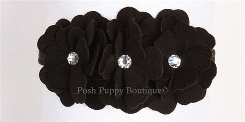 Susan Lanci Tinkie's Garden Ultrasuede Collar in Many Colors - Posh Puppy Boutique