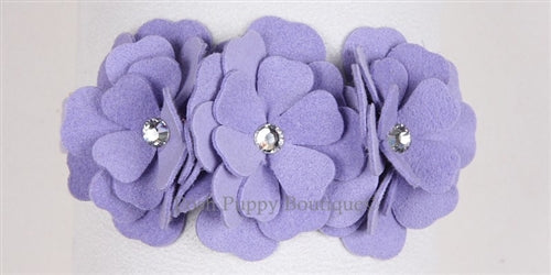 Susan Lanci Tinkie's Garden Ultrasuede Collar in Many Colors - Posh Puppy Boutique