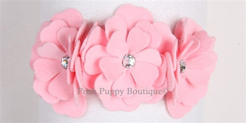 Susan Lanci Tinkie's Garden Ultrasuede Collar in Many Colors - Posh Puppy Boutique