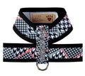 Susan Lanci Two Tone Classic Glen Houndtooth Crystal Rocks Tinkie Harness - Posh Puppy Boutique