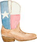 Texas Flag Holiday Boot Magnet  - 1