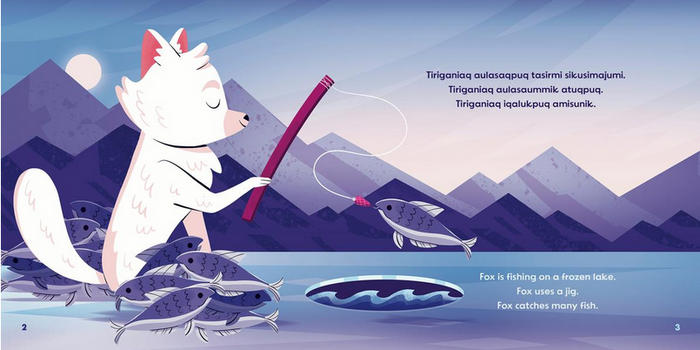 The Story of the Fox and the Wolf / Unikkaaqtuaq Tiriganiarmik Amarurmiglu