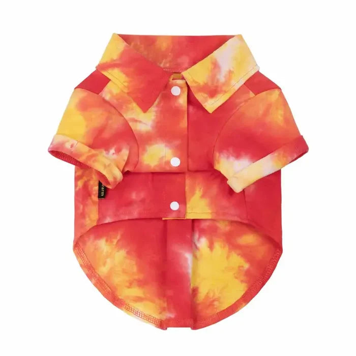 Tie Dye Dog Hawaiian Shirt