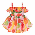 Tropical Fruit Print Dog Dress