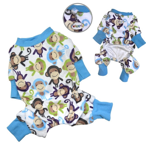 Ultra Soft Minky Monkey Pajamas - Posh Puppy Boutique