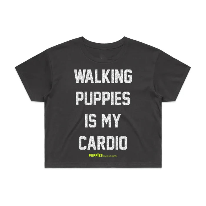 Walking Puppies is My Cardio Leopard Print in Black