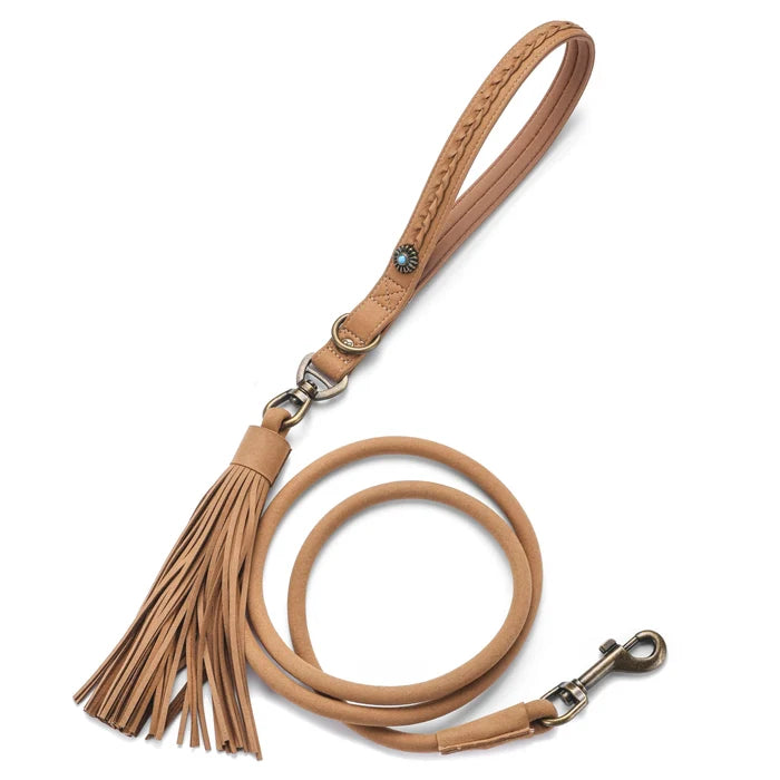 Western Fringed Style Harness Jacket in Tan