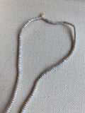 White & cream micro trade beads necklace - 1