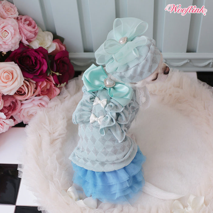 Wooflink Diamant De Carnaval Blouse in Baby Blue