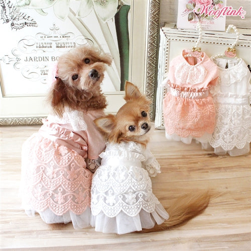 Wooflink Dreamy Afternoon Dress - White - Posh Puppy Boutique
