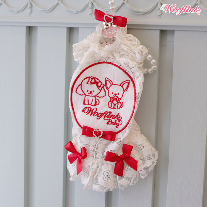 Wooflink Lovely Babe Dress in White
