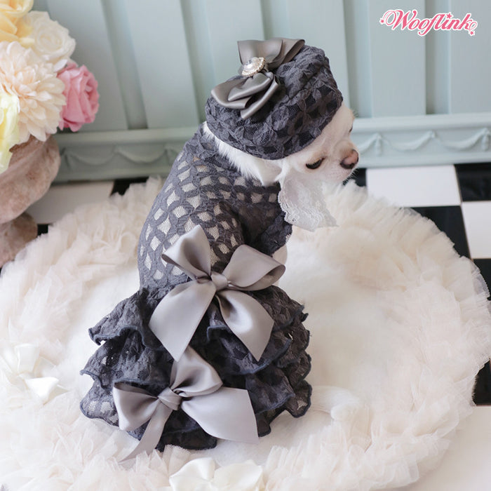 Wooflink Midnight Sonata Dress in Gray