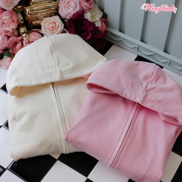 Wooflink Milkshake Zip up Hoodie for Mom