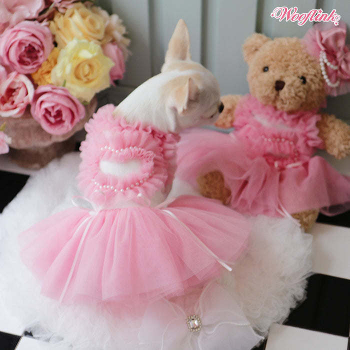 Wooflink Pink Ballerina Tulle Dress