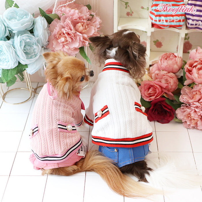 Wooflink Preppy Sweater in Pink