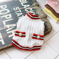 Wooflink Preppy Sweater in White - Posh Puppy Boutique
