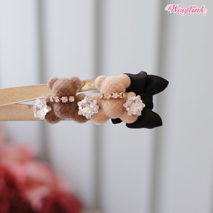 Wooflink Teddy & Bow Hair Bow