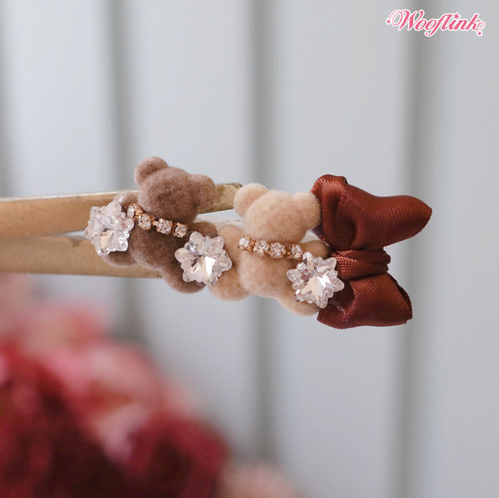 Wooflink Teddy & Bow Hair Bow