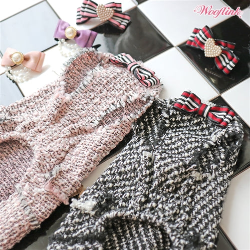 Wooflink Tweed Dress - Pink - Posh Puppy Boutique