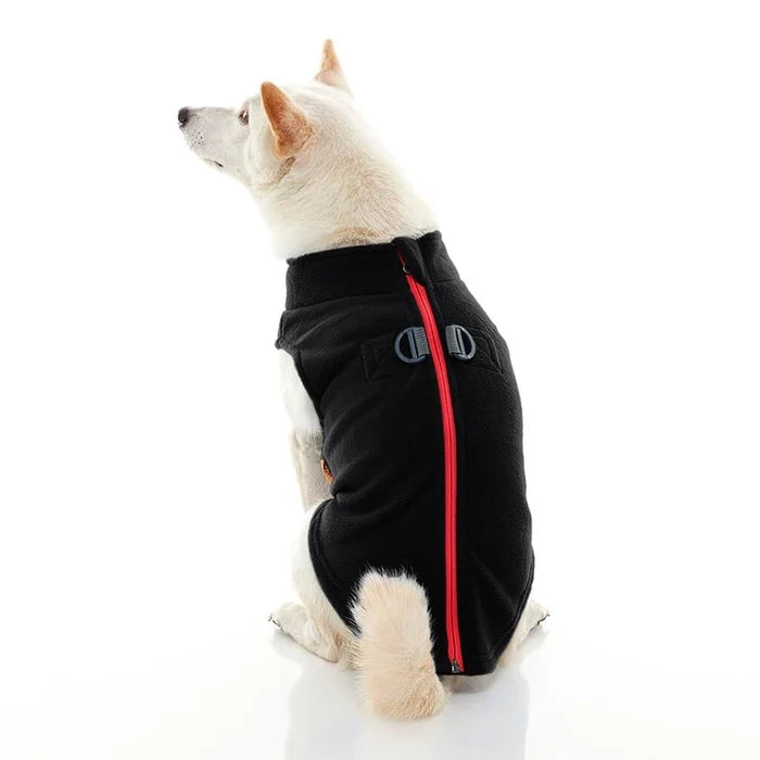 Zip Up Fleece in Black